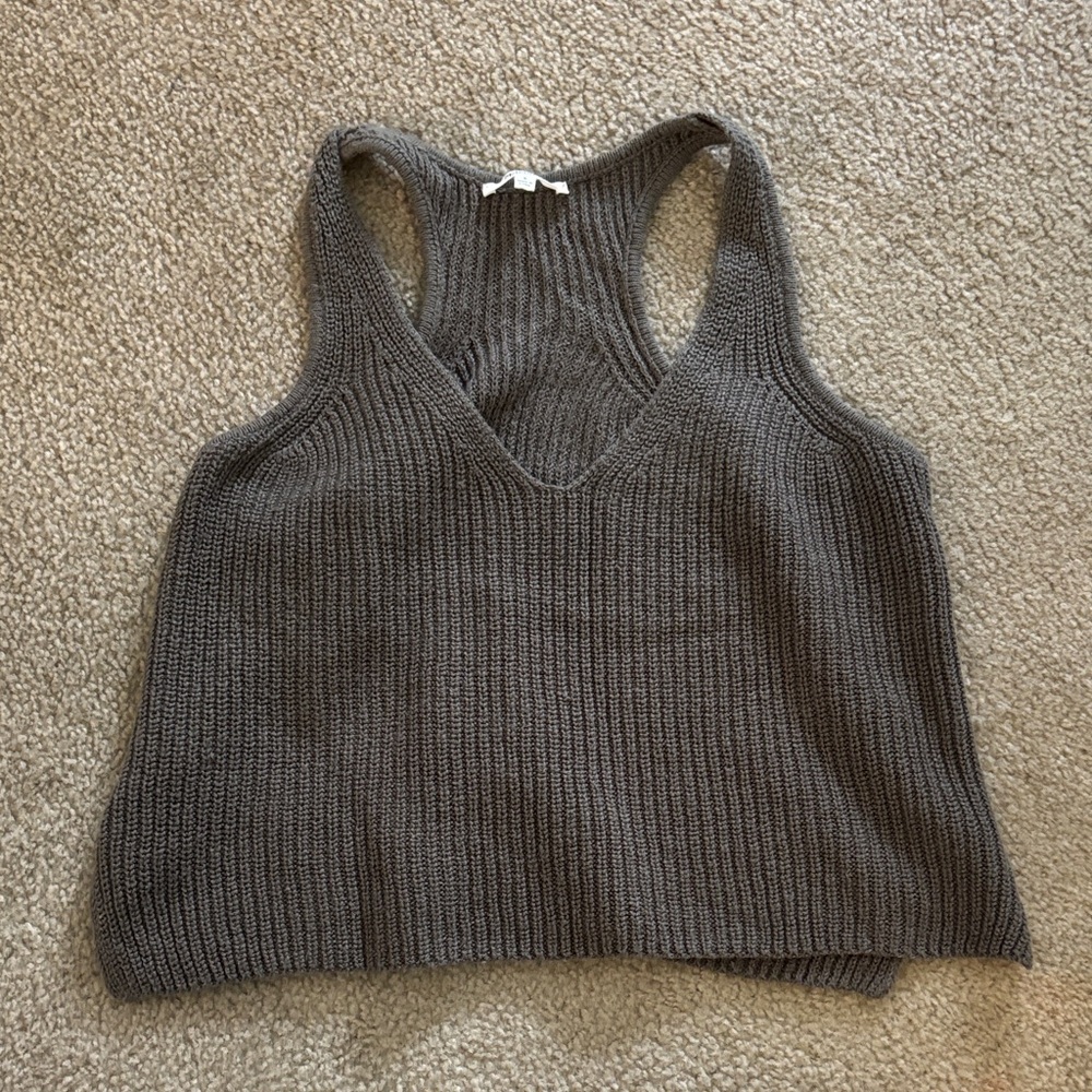 Gray Knit Tank Top